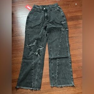 Black Distressed Women's Jeans